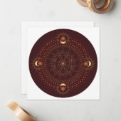 Root Chakra Shadow Mandala Square Note Card Mitteilungskarte (Vorderseite/Rückseite Beispiel)