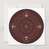 Root Chakra Shadow Mandala Square Note Card Mitteilungskarte (Vorderseite)