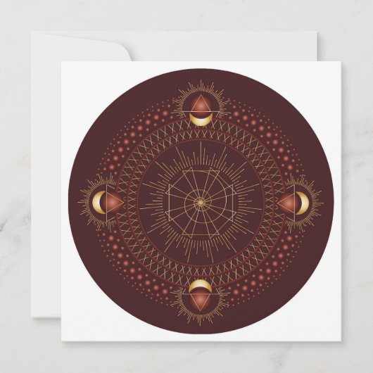 Root Chakra Shadow Mandala Square Note Card Mitteilungskarte (Vorderseite)
