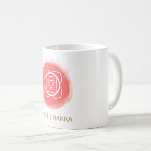 Root Chakra Symbol Intention Aquarell Kaffeetasse (VorderseiteRechts)