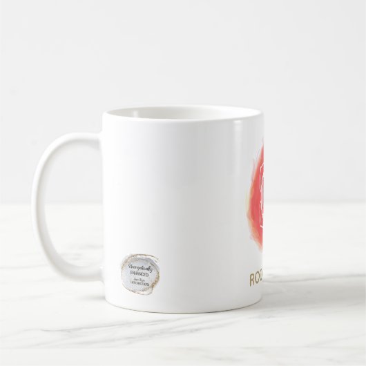 Root Chakra Symbol Intention Aquarell Kaffeetasse (Links)