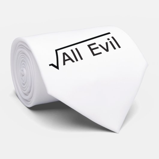 Root of All Evil - Math Humor / Math Geek Krawatte (Gerollt)