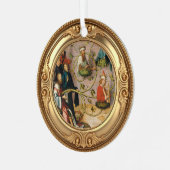 Root of Jesse Tree Advent Ornament Aus Metall (Vorderseite links)