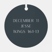Root of Jesse Tree Advent Ornament Aus Metall (Rückseite)