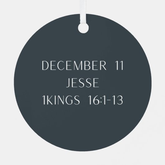 Root of Jesse Tree Advent  Ornament Aus Metall (Rückseite)