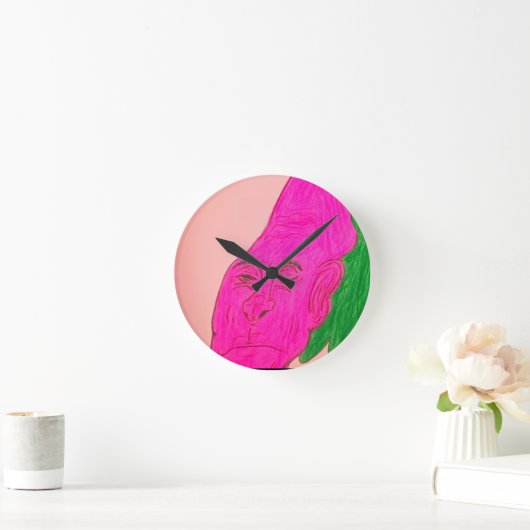 Root Vegetable Character Art Runde Wanduhr (Zuhause)