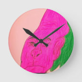 Root Vegetable Character Art Runde Wanduhr (Vorderseite)