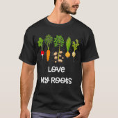 Root Vegetables Gartengarten Niedlich Gartengesche T-Shirt (Vorderseite)