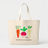 Root Vegetables Pun - in Veganismus gewurzelt werd Jumbo Stoffbeutel (Vorne)