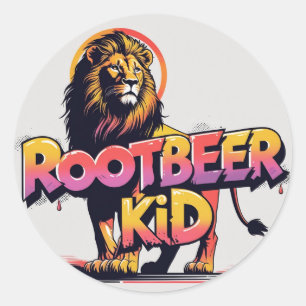 Rootbeer Kid Runder Aufkleber