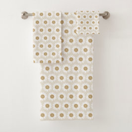 Rooted & Blooming – Beige Kamille Badhandtuch Set