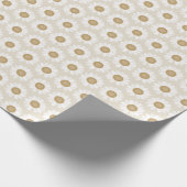 Rooted & Blooming – Beige Kamille Geschenkpapier (Ecke)