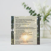 Rooted - Gedichtkarte des Gebets (Stehend Vorderseite)