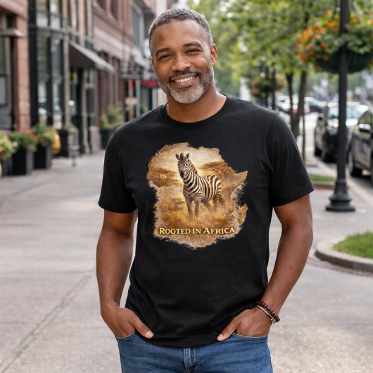 Rooted in Africa Zebra | African Wildlife Pride Tri-Blend Shirt