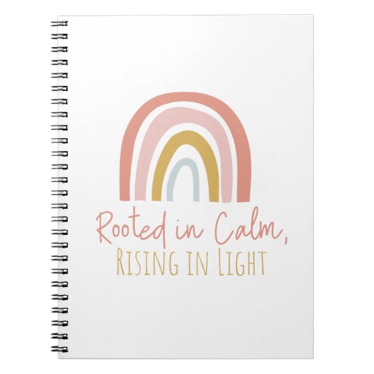 Rooted in Calm, Aufstieg in Light Journal Notebook Notizblock (Vorderseite)