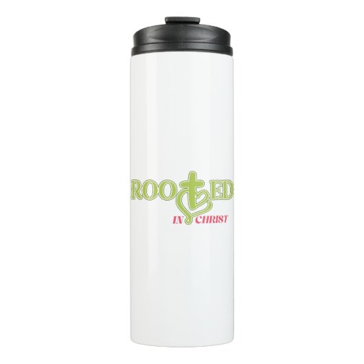 Rooted in Christ Bible Verse Tumbler Thermosbecher (Vorderseite)