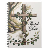 Rooted in Christ, Christian faith notebook  Notizblock (Vorderseite)