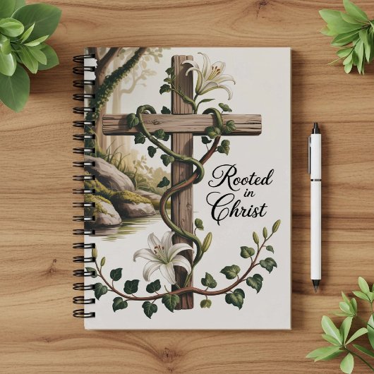 Rooted in Christ, Christian faith notebook  Notizblock