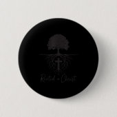 Rooted In Christ Christian Kids Mens God Son Broth Button (Vorderseite)