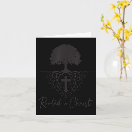 Rooted In Christ Christian Kids Mens God Son Broth Karte (Gelbe Blume)