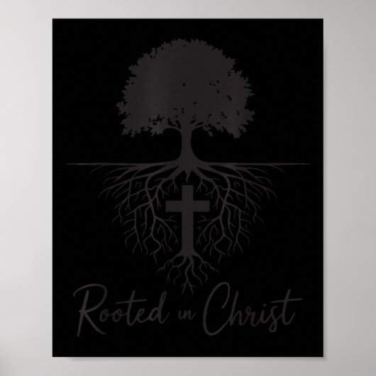 Rooted In Christ Christian Kids Mens God Son Broth Poster (Vorne)