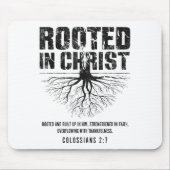 Rooted In Christ Christian Nge Bible Verse Colossi Mousepad (Vorne)