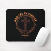 Rooted In Christ Christian Religious God Men Women Mousepad (Mit Mouse)