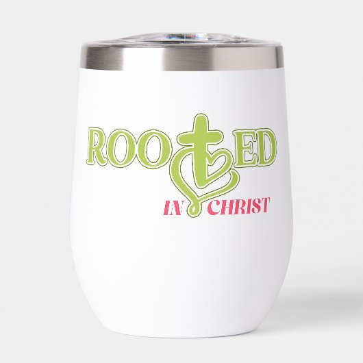 Rooted in Christ Christian Tumbler Gift (Vorderseite)
