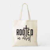 Rooted in Christ Faith based Graphic Christlich Tragetasche (Rückseite)
