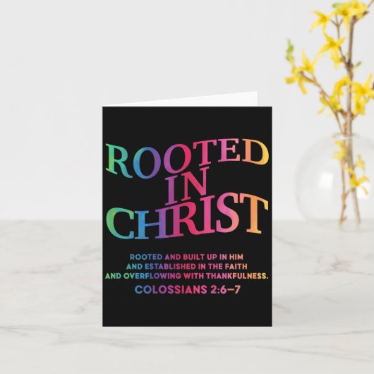 Rooted In Christ Is King Christian Jesus God Son S Karte (Gelbe Blume)