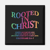 Rooted In Christ Is King Christian Jesus God Son S Magnet (Vorne)