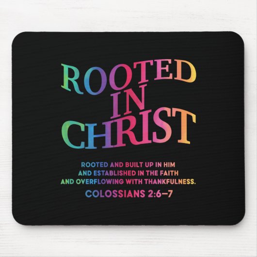 Rooted In Christ Is King Christian Jesus God Son S Mousepad (Vorne)