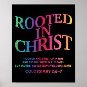 Rooted In Christ Is King Christian Jesus God Son S Poster (Vorne)
