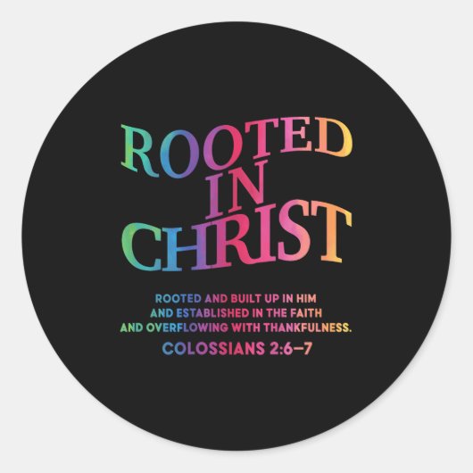 Rooted In Christ Is King Christian Jesus God Son S Runder Aufkleber (Vorderseite)