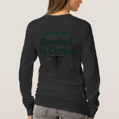 Rooted in Christ Personalized Long-Sleeved Shirt (Rückseite)