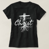 Rooted in Christ, Religious Christian Jesus T-Shir T-Shirt (Design vorne)