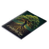 Rooted in Faith Growth Journal - Oak Tree Art Notizblock (Linke Seite)