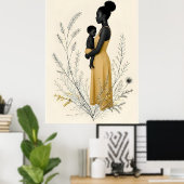 Rooted in Her Arms– The Grace of a Grounded Mother Poster (Heimbüro)