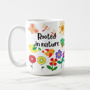 "Rooted in Nature" Öko Inspiriert Grafik Kaffeetasse