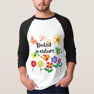 "Rooted in Nature" Öko Inspiriert Grafik T-Shirt