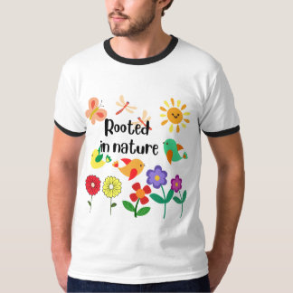 "Rooted in Nature" Öko Inspiriert Grafik T-Shirt