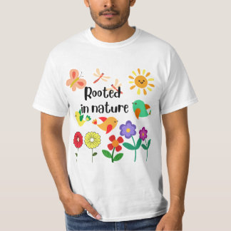 "Rooted in Nature" Öko Inspiriert Grafik T-Shirt