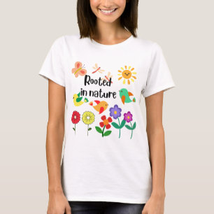 "Rooted in Nature" Öko Inspiriert Grafik T-Shirt