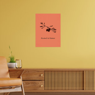 Rooted in Nature - Olive Branch Line Art Poster