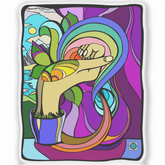 Rooted Potenzial Aufkleber (Vorderseite)