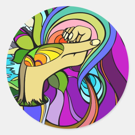 Rooted Potenzial Runder Aufkleber (Vorderseite)