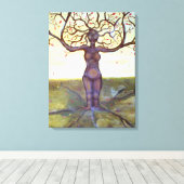 "Rooted Tree Goddess Art" Leinwanddruck (Insitu (Holzboden))