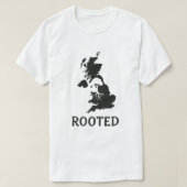 Rooted UK Map Tree Graphic T - Shirt (Design vorne)