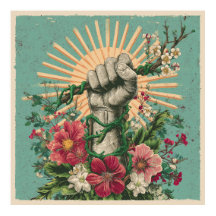 Rooter Widerstand - Solarpunk Protest Poster