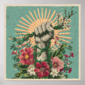 Rooter Widerstand - Solarpunk Protest Poster (Vorne)